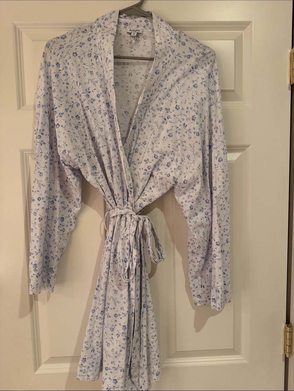 Splendid cotton Light Blue Floral Robe - Women Intimates & Sleepwear
